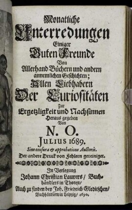 Julius 1689.