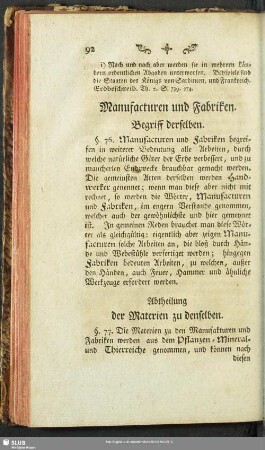 Manufacturen und Fabriken