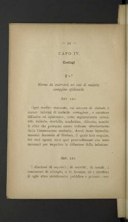 Capo IV. Contagi