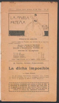 El viernes próximo publicaremos: "La dicha imposible" por Rosa Morán