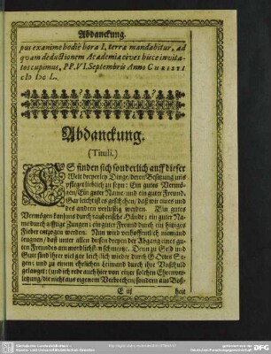 Abdankung : Abdanckung