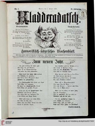 10: Kladderadatsch: Humoristisch-satyrisches Wochenblatt