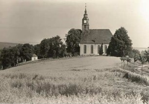 Planitz, Dorfkirche und Friedhof, Ansicht von Süden