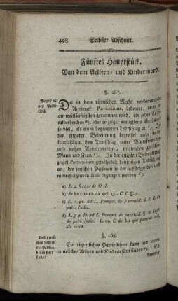 Fünftes Hauptstück. - Sechstes Hauptstück.