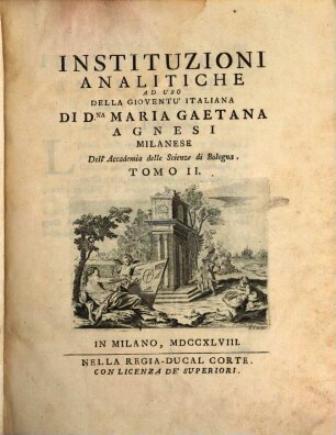 Instituzioni Analitiche Ad Uso Della Gioventù Italiana, 2