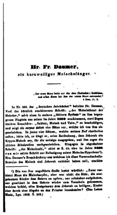 Hr. Fr. Daumer, ein kurzweiliger Molochsfänger