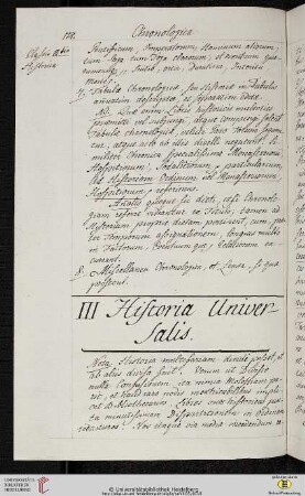 III Historia Universalis