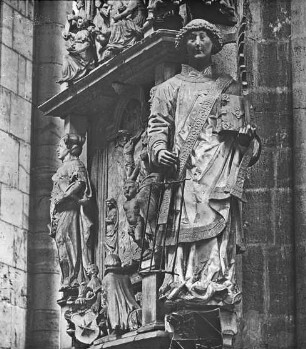 Halberstadt, Dom St. Stephanus und St. Sixtus, nördöstl. Vierungspfeiler, Hl. Laurentius
