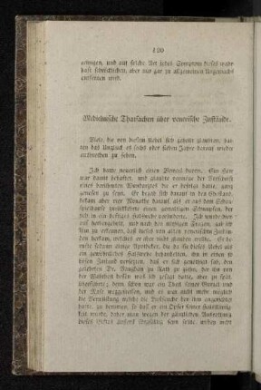 Medicinische Thatsachen über venerische Zustände