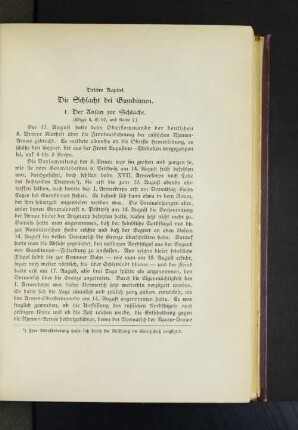 Drittes Kapitel. Die Schlacht bei Gumbinnen.