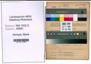 Entnazifizierung Marie Hempel, geb. 18.05.1881 (Kauffrau)