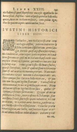 Iustini Historici Liber XXIII.