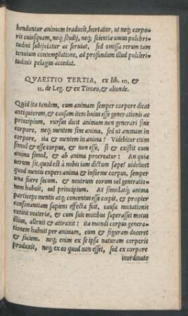 Quaestio Tertia ...
