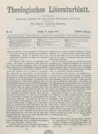 314-317 [Rezension] Walther, Wilhelm, Luthers deutsche Bibel
