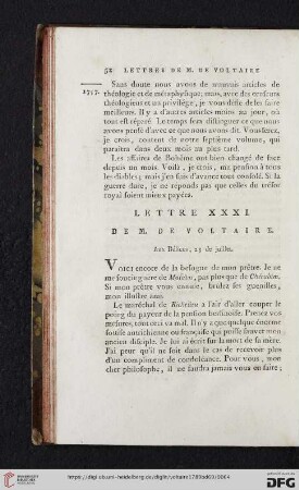(Lettre XXXI - XL)