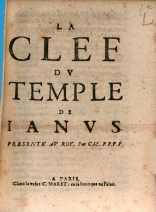 Clef du Temple de Janus