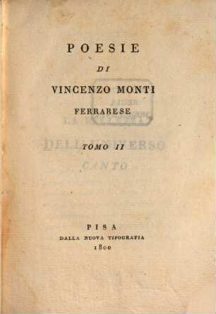 Poesie Di Vincenzo Monti Ferrarrese. 2