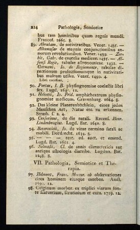 214-457, VII. Pathologia, Semiotice et Therapia.