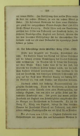57. Der siebenjährige (dritte schlesische) Krieg (1756-1763)