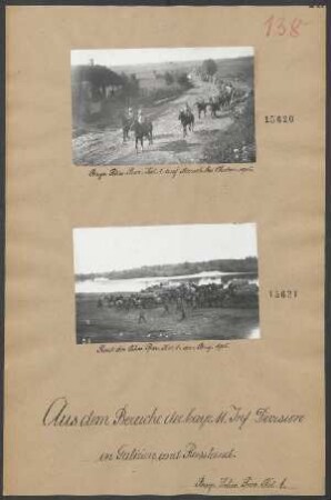 In Galizien und Rußland: Bayr. Schw. Prov. Kol. 1 auf Marsch bei Cholm