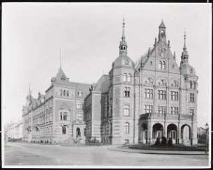 Landeshaus, Münster Wiederaufbau: Landeshaus in Münster vor der Zerstörung. Blick von Süden