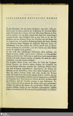 Schliemann Bestätigt Homer