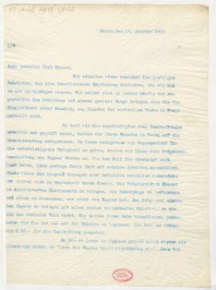 Brief an Alfred Kaiser : 18.02.1913