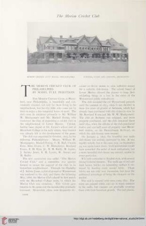 34.1908 = Nr. 134: The Merion Cricket Club, of Philadelphia