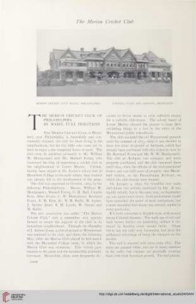 34.1908 = Nr. 134: The Merion Cricket Club, of Philadelphia