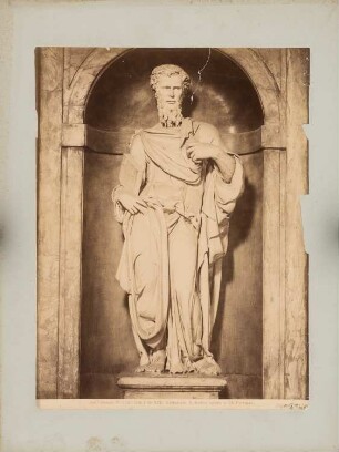 Dom Santa Maria del Fiore, Florenz Statue des Apostels St. Andreas: Ansicht in Nische