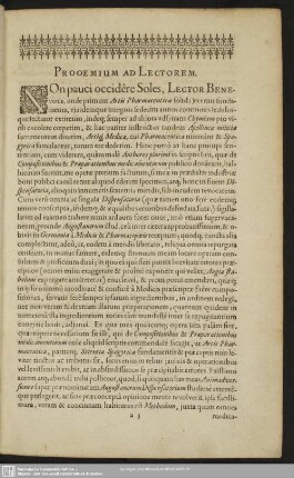 Prooemium Ad Lectorem