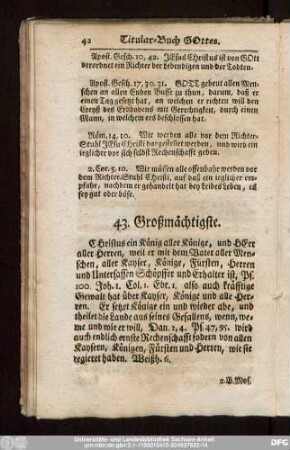 43. Großmächtigste.