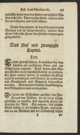 Das fünf und zwanzigste Capitel.