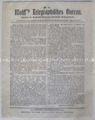 Nachrichtenblatt zum Kriegsgeschehen
