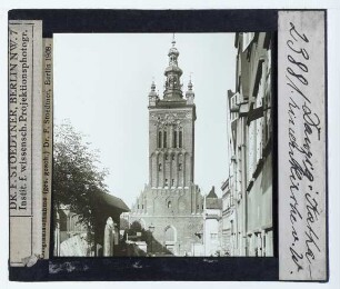 Danzig, Katharinenkirche : Außenansicht von W, Turm