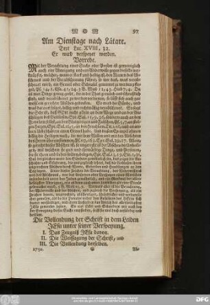 Am Dienstage nach Lätare. Text Luc. XVIII, 32.