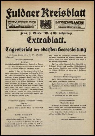 Ausgabe vom Mittwoch, den 18. Oktober 1916.