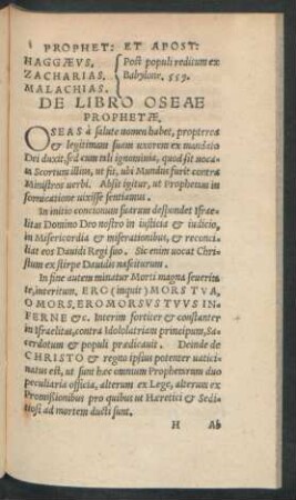 De Libro Oseae Prophetae.