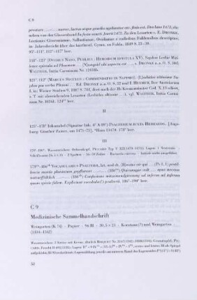 C 9. Medizinische Sammelhandschrift