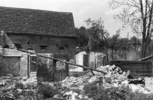 Hohenbocka. Ehem. Wassermühle am Ortsausgang nach Grünewald, Trümmer der abgebrochenen Mühle