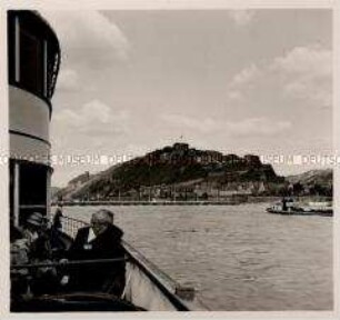 Koblenz, Festung Ehrenbreitstein, Rheinfahrt