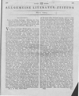 Voutier, O.: Mémoires du Colonel Voutier sur la guerre actuelle des Grecs. Paris: Bossange 1823