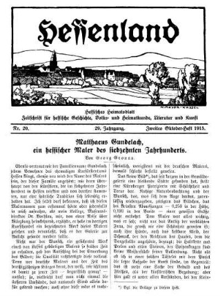 Nr. 20, Zweites Oktober-Heft 1915