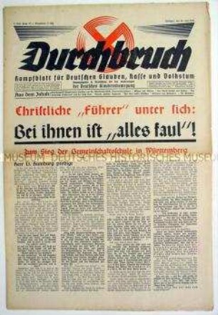 Religiöse Wochenzeitung "Durchbruch" zur Schulpolitik