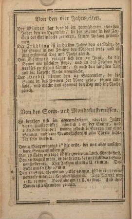 Von den vier Jahrszeiten.