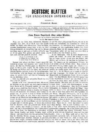 Jean Pauls Tagebuch über seine Kinder