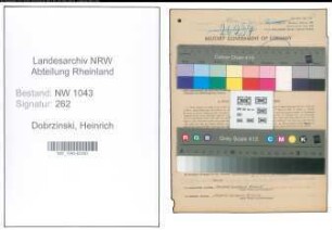 Entnazifizierung Heinrich Dobrzinski , geb. 21.05.1899 (Vermessungsbeamter)