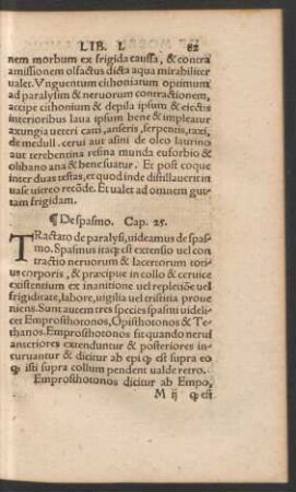 De spasmo. Cap. 25.