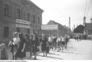 Radibor, Luttowitz. Maschinenausleihstation (MAS) Luttowitz, März 1950