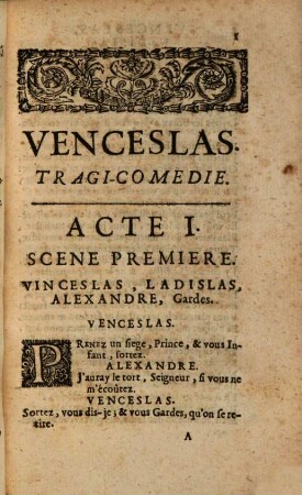 Venceslas : Tragi-Comedie De Mr De Rotrou